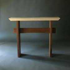 Hall Console Narrow Entry Table Small Hallway Tables Narrow Side Table Handmade Wood Furniture Statement Collection Handmade Wood Furniture Custom Wood Furniture Entry Table