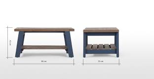 Bala Coffee Table Solid Wood And Blue Table Basse Table Basse Bois Massif Table Basse Bois
