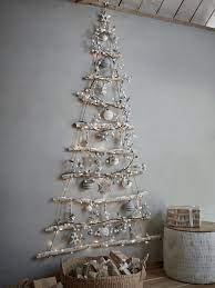 Easy Diy Christmas Decorations On A Budget Simple Tree Made From Twigs Easy Christmas Diy Simple Christmas Tree Wall Christmas Tree
