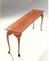 Beyond the cabriole legs, queen anne furniture is recognizable for its deep, dark wood finishes—the result of walnut wood construction. Queen Anne Sofa Table Glove Table Queen Anne Furniture