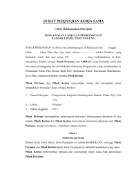 Sprin/1548/vi/2017 tanggal 20 juni 2017 kontrak kerja dalam smk anggota polri. Surat Perjanjian Kerja Sama