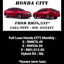 Pasti la kak happy sampai tak boleh duduk senang kata kak dah masuk banyak tempat tak boleh lulus! Honda City Full Loan 0 Downpayment Cars Cars For Sale On Carousell