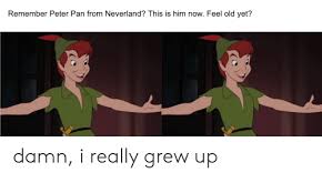 Remember Peter Pan From Neverland This Is Him Now Feel Old Yet Damn I Really Grew Up Peter Pan Meme On Me Me