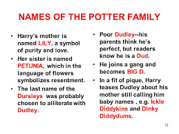 Are you looking for names inspired by flowers for your beautiful baby girl? 1 Names In J K Rowling S Harry Potter Books By Alleen Pace Nilsen And Don L F Nilsen Ppt Download