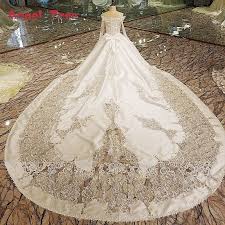Luxury Wedding Dress For Bridal Beading Ball Gown Long Sleeves Lace Wedding Gowns Vestidos De N Wedding Gowns Lace Wedding Dress Fabrics Wedding Dresses Beaded
