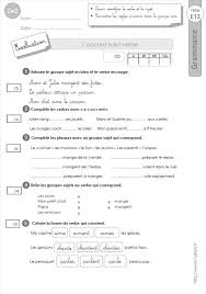 Le verbe change selon le sujet : Ce2 L Accord Sujet Verbe Grammaire Exercice Francais Ce1 Ce1 Exercice Ce2