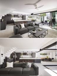 Design interior homes magazine on instagram: A Dark Grey Color Palette Is Consistently Found Inside And Outside This Modern House