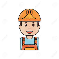 A barrel of laughs is what aspiring cartoonists of all ages will have while they learn to draw their favorite characters. Portrait Worker Man Construction With Overalls And Helmet Drawing Royalty Free Cliparts Vectors And Stock Illustration Image 91436724