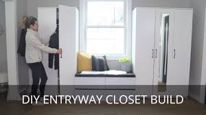 Possibly the biggest conundrum a renter or homeowner can face when struggling with storage is: Diy Entryway Closets Ikea Brimnes Hack Furniture Upcycle Diy Bench Foyer Storage Solutions Youtube