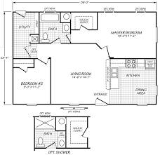 Sprawling open concept floor plan with spacious living room opening into a beautiful island kitchen. Ev2 24 X 36 839 Sqft Mobile Home Factory Expo Home Centers