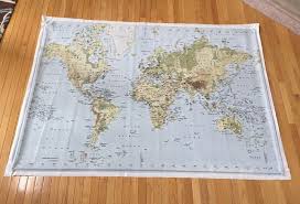Ikea Premiar Map Large World Atlas Canvas 78 X 55 No Frame Ikea Canvas Flaws Ikea Canvas Ikea Premiar Canvas Pictures