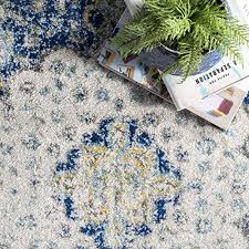 If you are placing the rug under a coffee table, make sure that it can accommodate all four legs of the. Nuloom Paisley Verona Vintage Persian Area Rug 5 X 7 5 Blue Pricepulse