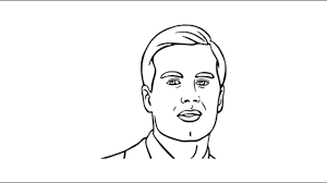Using the shape you just made, sketch out the lining for the structure of brady's face. How To Draw Tom Brady Face Drawing Step By Step Youtube
