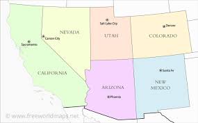 Also, as the modern population of the american southwest continues to grow, so do with each new discovery, the boundaries of ancient southwestern cultures shift, and our definitions are once again. Southwestern Us Political Map By Freeworldmaps Net