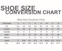 Shoe Size Chart Rebelwithcause