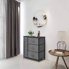 This black furniture paint and black wood stain post contain affiliate links for your. Furniture Storage Tower Unit For Bedroom 7 Drawers Dresser Steel Frame Easy Pull Fabric Bins Black Charcoal Closet Wood Top Hallway Office Organization Dressers Home Kitchen Rbafamilylaw Com
