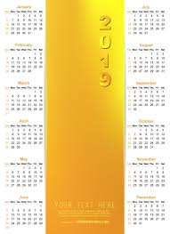 Vector Golden Calendar 2019 Calendar 2020 Calendar 2019 Calendar