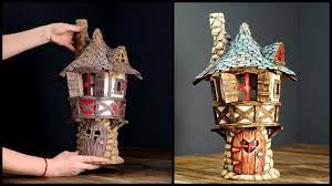 Diy Fairy Tower Using Cardboard Fairy House Diy Fairy House Diy Tutorials Diy Fairy