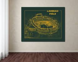 Print Of Vintage Lambeau Field Seating Chart Seating Chart On Photo Paper Matte Paper Or Canvas
