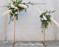 Wedding arch way garden quinceanera party flowers balloon decoration white metal. Wedding Ceremony Arbor Floral Wedding Backdrop Floral Etsy Wedding Arch Flowers Copper Wedding Arch Floral Archway