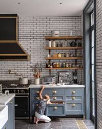 Wooden and white countertops with white kitchen backsplash subway tile. 35 Beautiful Kitchen Backsplash Ideas Hative