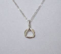 Silver Recovery Necklace Circle In Triangle Aa Symbol Etsy Recovery Jewelry Aa Symbol Silver