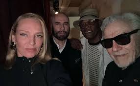 Mia Wallace Vincent Vega Jules Winnfield and Winston Wolfe all reunited