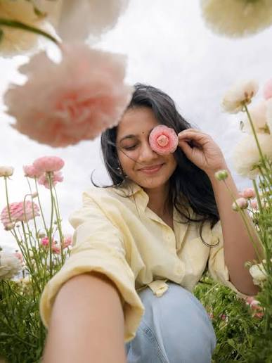 Playful Flower Eye Farm Portrait