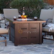 The solid steel construction is incredibly durable and a hammered bronze finish gives it a rustic look that suits outdoor living. Xtremepowerus 96057 Outdoor Patio Heaters Lpg Propane Fire Pit Table Hammered Bronze Steel