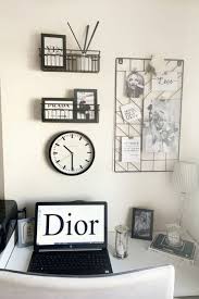 This distinctive masculine farmhouse home office design and decor are emphasize by the three tall freestanding bookcases against the brick vintage brick. Home Office Wall Decor Idea On A Budget Home Decor Home Office Organization Office Wall Decor