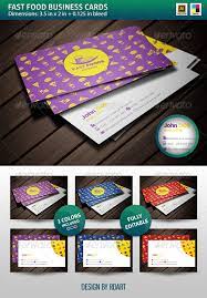 Matte or glossy cardstock, luxury weight and magnet. Fast Food Business Cards Templates By Rdart Graphicriver