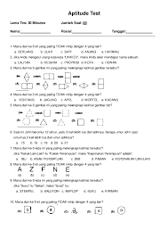 Pdf Aptitude Test Lama Tes 30 Minutes Jumlah Soal 60 Nama Posisi Tanggal Pandora Av Academia Edu