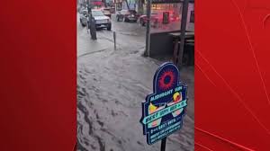 San Francisco experiences heavy rain and flooding monitored by the national weather service