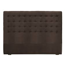 Tête de lit tapissée composée de: Tete De Lit Capitonnee 140 160 Cm En Frene Et Tissu Marron Glace Capucine Tetes De Lit 2 Personnes Interior S