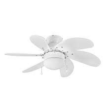 Hot ceiling fans for exotic tropical themes. Fantasia Eurofans Atlanta 30 Inch Pull Cord White Ceiling Fan With White Blades And Light At Uk Electrical Supplies