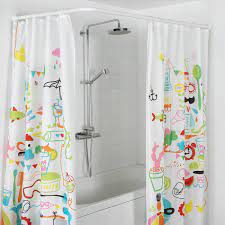 Bastone metallico per tendina per vasca da bagno angolare, laccato bianco, da fissare al muro con stop e viti (ancora presenti) adattabile anche come bastone per. Vikarn Bastone Per Tenda Doccia Bianco Ikea It