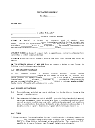 Contract Inchiriere Model