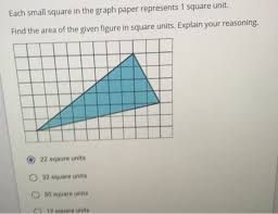 What is a square unit. Each Small Square In The Graph Paper Represents 1 Chegg Com