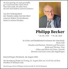 Traueranzeigen von Philipp Becker