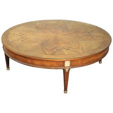 Antique box wheat wood flour coffee table blanket box storage stand blanket/toy. Large Round Baker French Louis Xvi Brass Mounted Coffee Table With Glass For Sale At 1stdibs