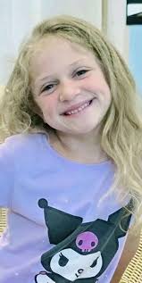 Emma Wilson celebrating her eighth birthday