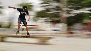 Night city wallpaper blurry cityscape rain unsharp blurred. Hd Wallpaper Skateboard Skater Sport Radical Blurred Motion Full Length Wallpaper Flare
