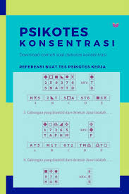 Download Contoh Soal Psikotes Konsentrasi Referensi Kerja