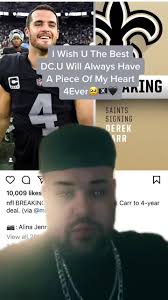 #greenscreen Didnt Want Him To Go Anywhere Else But The Saints Take Care Of  Him Saints 🏴‍☠️🫡⚜️ #fyp #nfl #nflfootball #raiders #saints #derekcarr  #viral #quarterback #fadedlt @saints @raiders