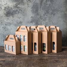 Six 330ml Beer Can Card Box Kraft Bottle Boxes Wbc Beer Hampers Beer Packaging Beer Box