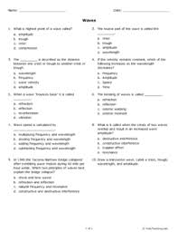 Waves gizmo explorelearning waves from worksheet labeling waves , source: Waves Grade 8 Free Printable Tests And Worksheets Helpteaching Com