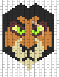 Lion King Scar Mask Bead Pattern Kandi Mask Pony Bead Patterns Kandi Mask Patterns