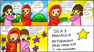 Dongeng bergambar untuk anak tk : Cara Menggambar Membuat Komik Cerita Bergambar Tema Pancasila Sila Ke 1 Part 2 Ep 296 Youtube