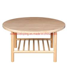 Brown/black medium round wood coffee table with storage shelf. China High Quality Coffee Round Bamboo Dining Table With Storage Shelf For Home China Bamboo Furniture Coffee Table