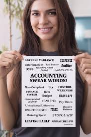 Accounting Swear Words PRINTABLE Accountant Poster Print